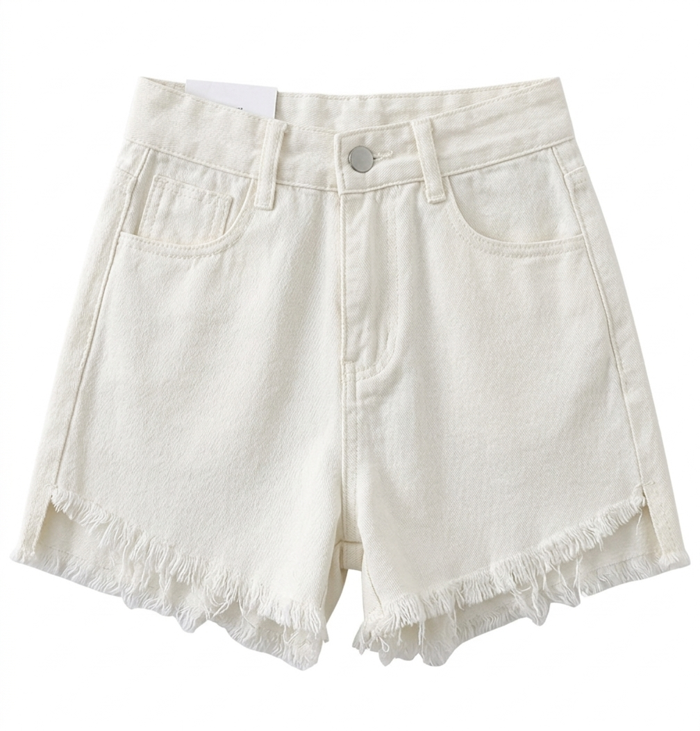 Short Denim White Pearl